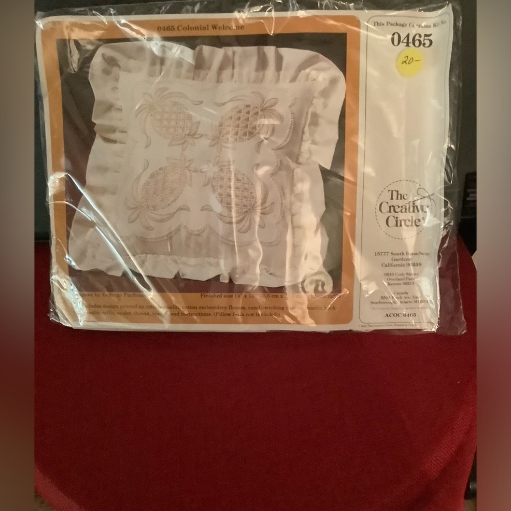 COPY - Creative Circle embroidery & Candlewicking pillow kit, everything but fo…